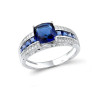 Blue Sapphire 925 Sterling Silver Jewelry Set